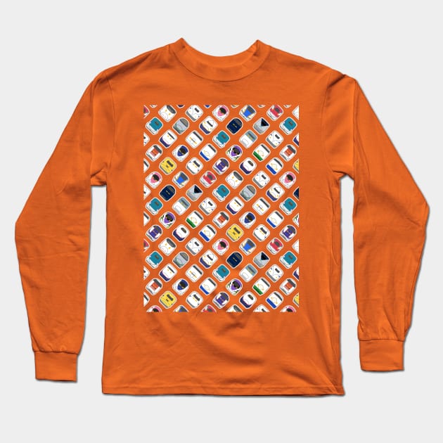 Adventurous Bullet Trains Collection Long Sleeve T-Shirt by MOCOPOCO